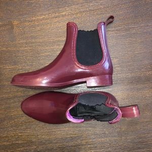 Burgundy Rain Boots